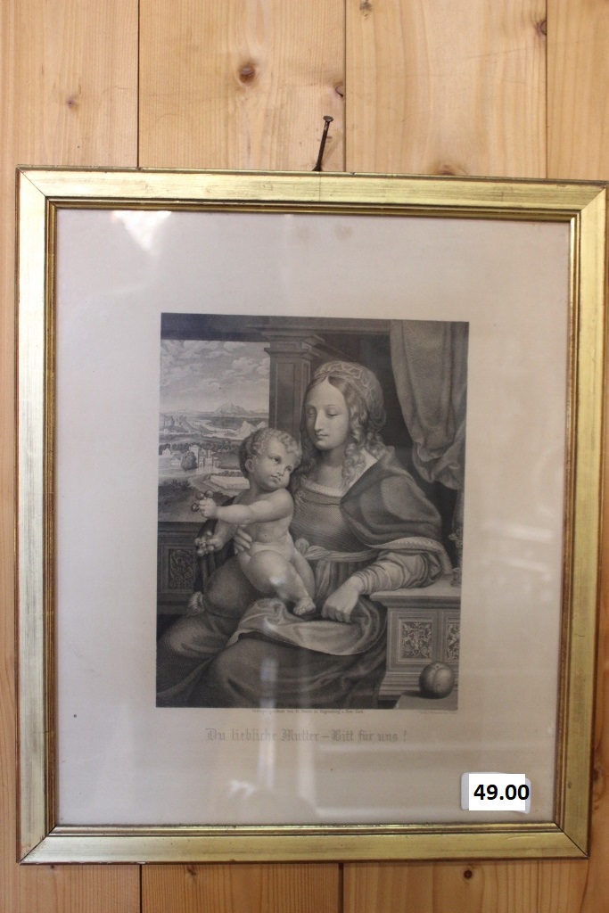 Antiker Stich "Mutter Gottes"/ verkaut